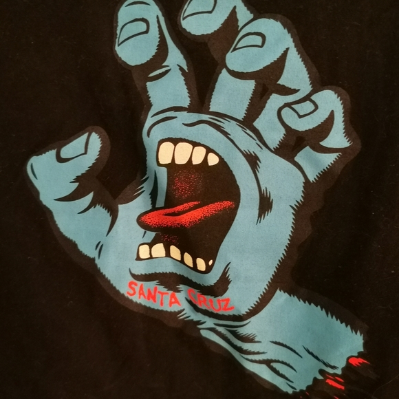 Santa Cruz Speed Wheels skate T-shirt (OFFICIAL) hand screaming devil - Picture 6 of 6